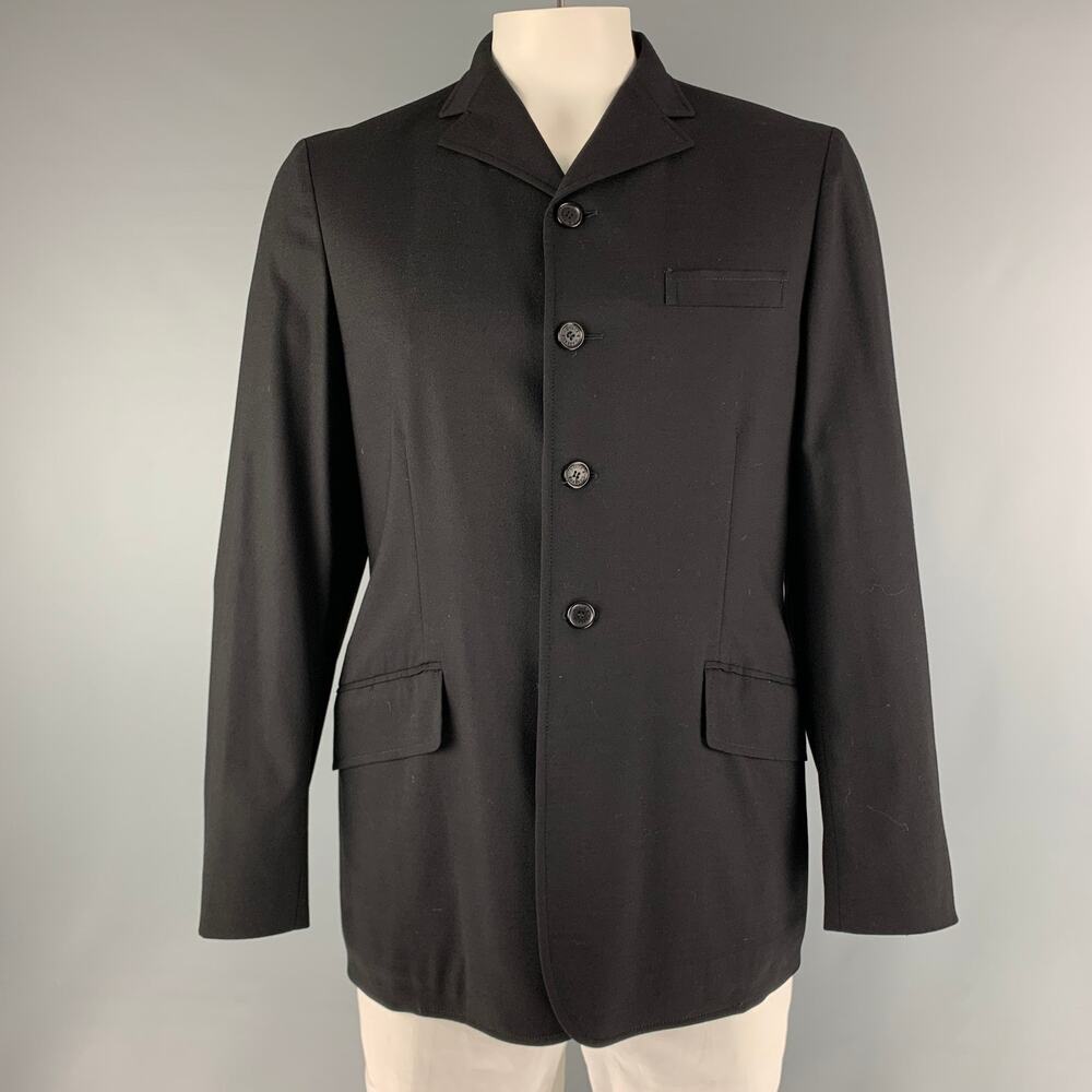 DOLCE & GABBANA Chest Size 40 Black Cashmere Blend Jacket